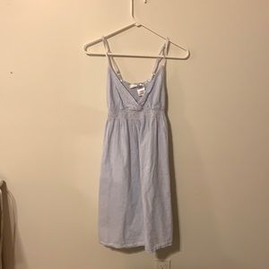 blue striped dress !!